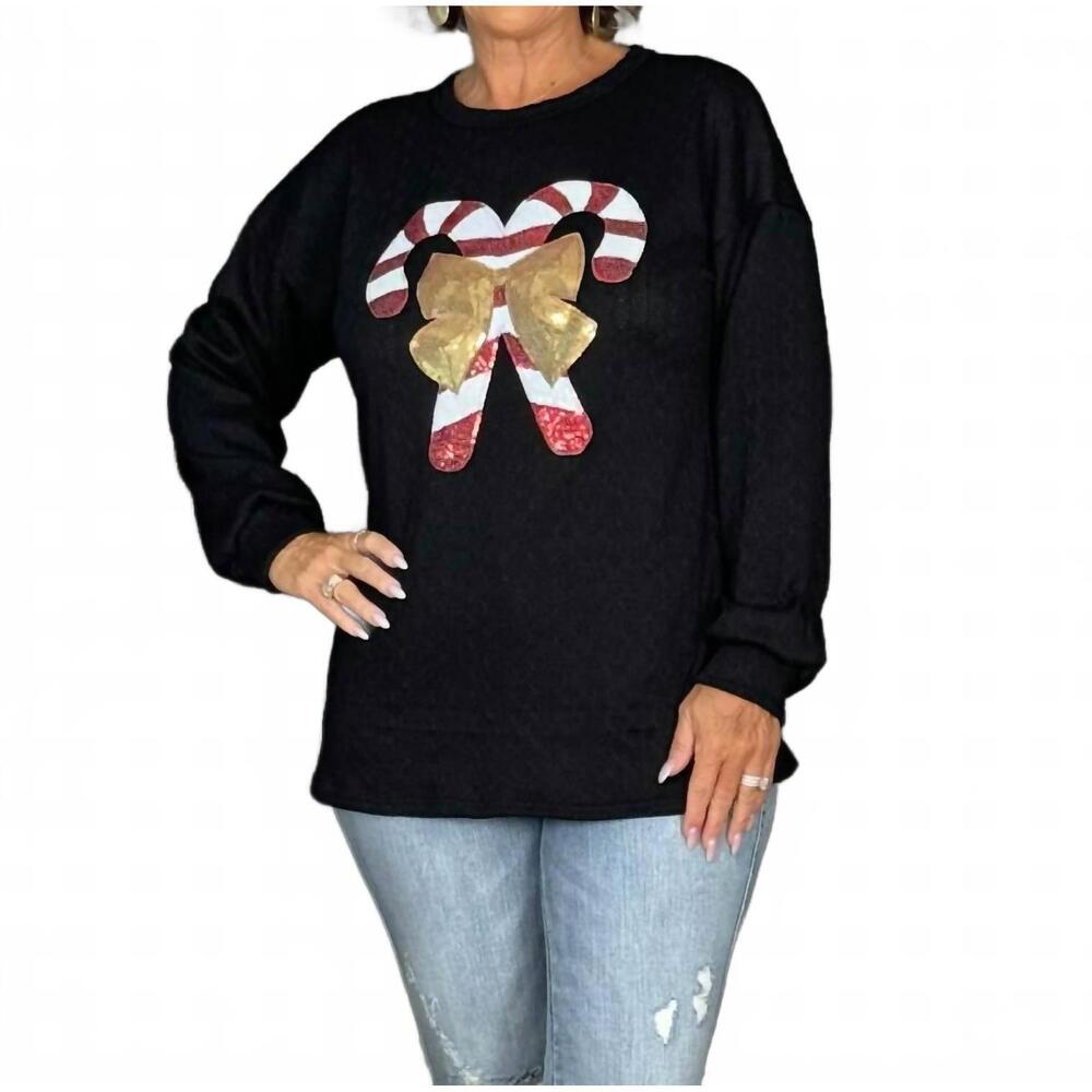 NEW HEIMISH USA peppermint twist top in black